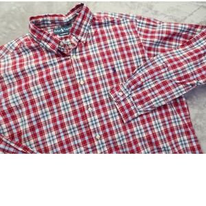 Ralph Lauren Shirt Size XL Polo Classic Fit Red Plaid‎ Button Front Dress